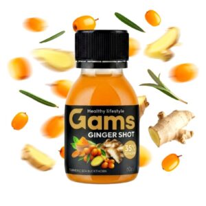 Gam's Студено пресован Джинджифилов Шот с КУРКУМА И ОБЛЕПИХА